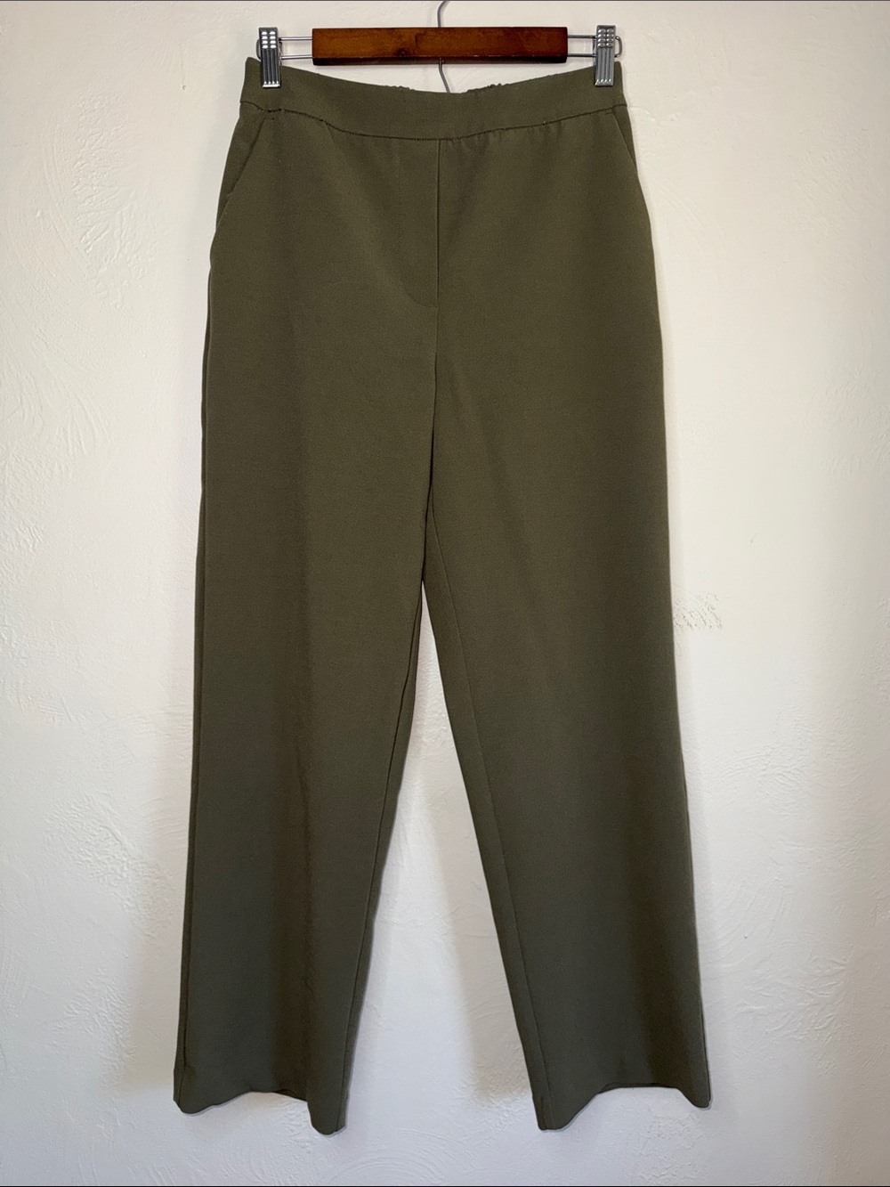 OAK + FORT Olive Straight-Leg Pants